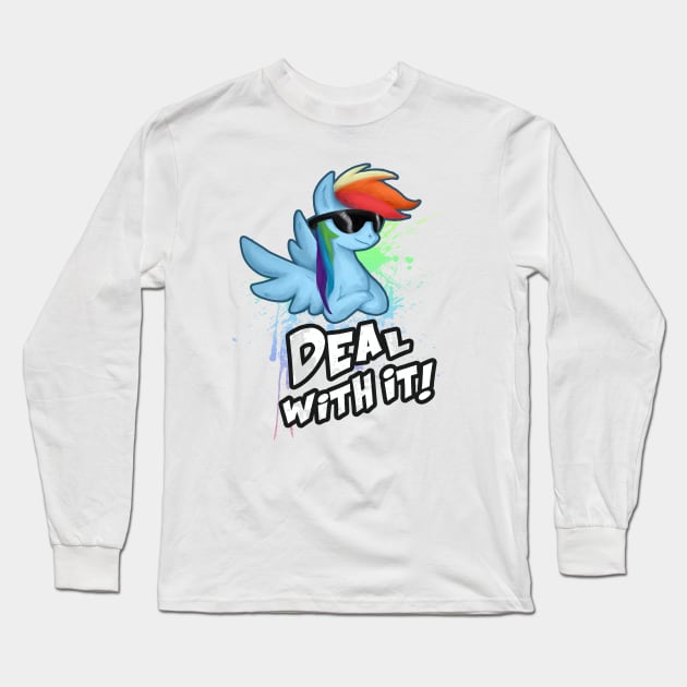 My Little Pony - Rainbow Dash - Deal With It Long Sleeve T-Shirt by Kaiserin